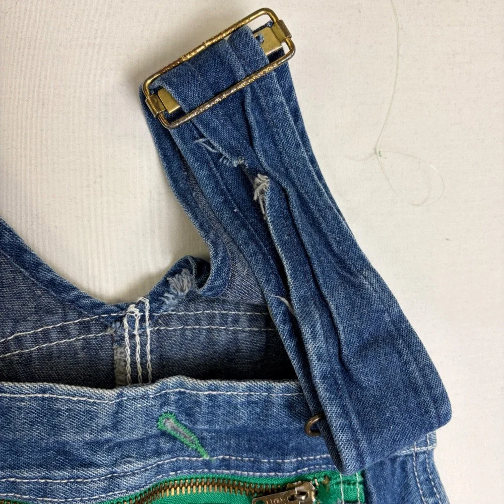 Liberty Mens Blue Denim Overalls Bib Workwear 36x33 USA Farmer Carpenter Utility